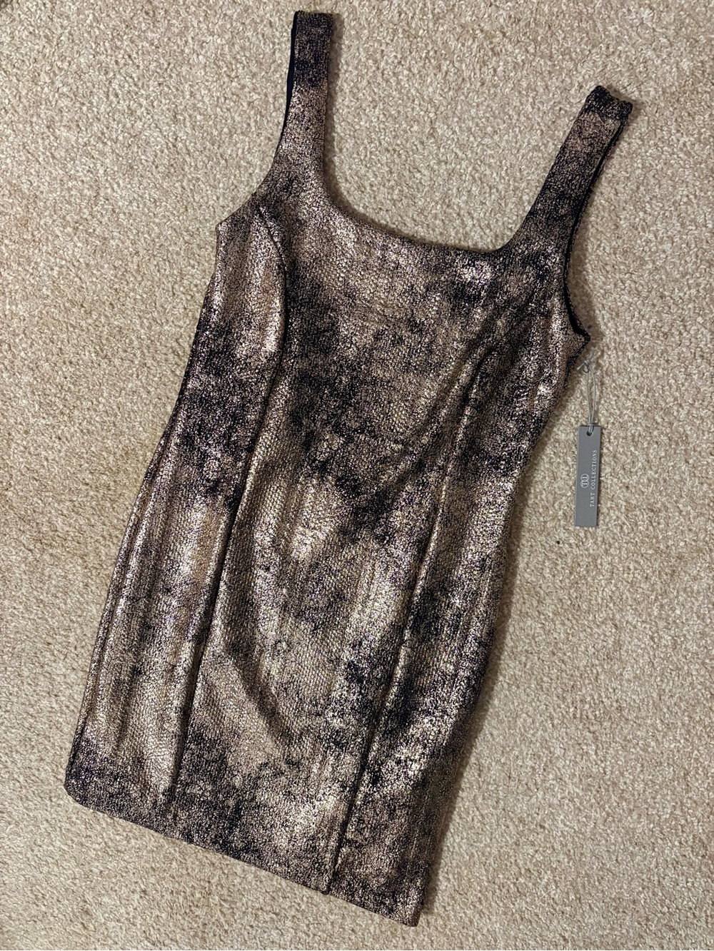 Tart Black and Gold Bodycon Dress